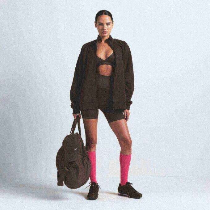 NikeSKIMS MATTE TRICOT OVERSIZED TRACK JACKET