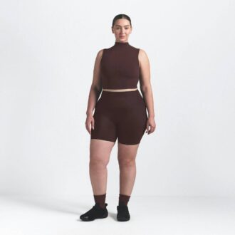 NikeSKIMS VINTAGE SEAMLESS MOCK NECK BRA TOP