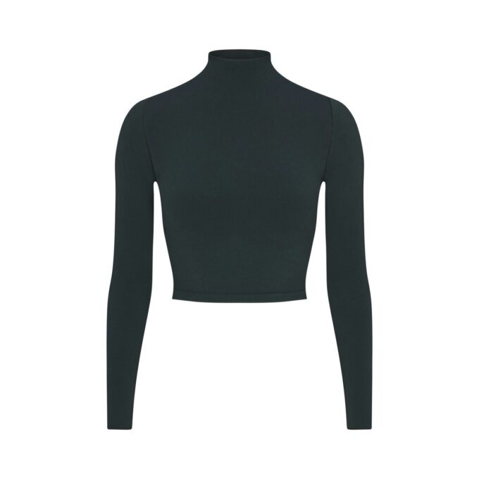 NikeSKIMS VINTAGE SEAMLESS MOCK NECK CROP TOP NikeSKIMS VINTAGE SEAMLESS MOCK NECK CROP TOP