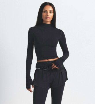 NikeSKIMS VINTAGE SEAMLESS MOCK NECK CROP TOP