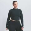 NikeSKIMS VINTAGE SEAMLESS MOCK NECK CROP TOP NikeSKIMS VINTAGE SEAMLESS MOCK NECK CROP TOP