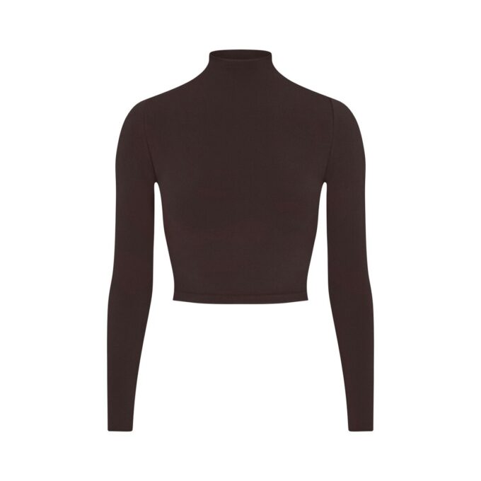 NikeSKIMS VINTAGE SEAMLESS MOCK NECK CROP TOP NikeSKIMS VINTAGE SEAMLESS MOCK NECK CROP TOP