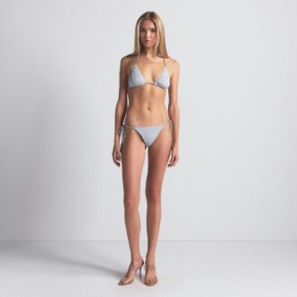 RHINESTONE KNIT TIE SIDE THONG RHINESTONE KNIT TIE SIDE THONG