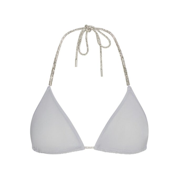 RHINESTONE KNIT TRIANGLE BRALETTE
