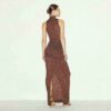SHEER KNIT FOLDOVER LONG SKIRT SHEER KNIT FOLDOVER LONG SKIRT
