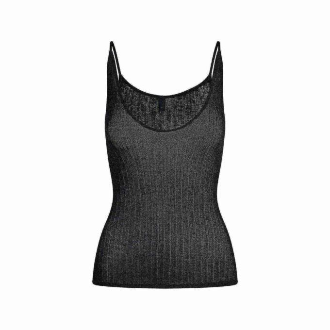 SHEER KNIT PLUNGE TANK