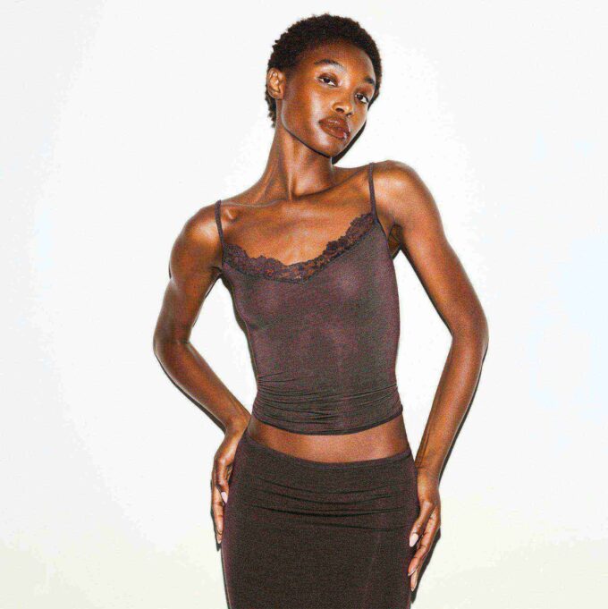 SHEER MODAL LACE CAMI SHEER MODAL LACE CAMI