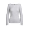 SHEER MODAL LONG SLEEVE BOATNECK TOP SHEER MODAL LONG SLEEVE BOATNECK TOP
