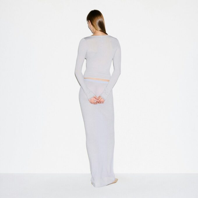 SHEER MODAL LONG SLEEVE HENLEY SHEER MODAL LONG SLEEVE HENLEY