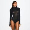 SHEER MODAL LONG SLEEVE TURTLENECK BODYSUIT