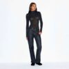 SHEER MODAL LONG SLEEVE TURTLENECK BODYSUIT