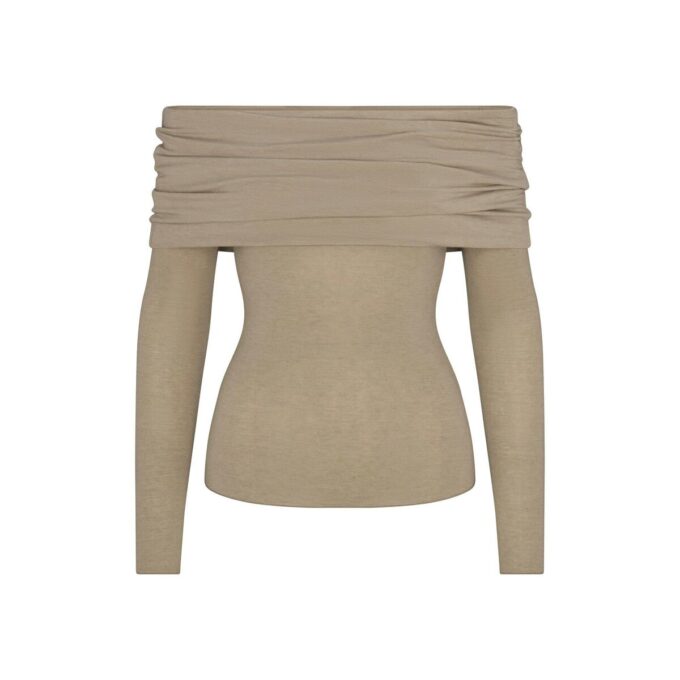 SHEER MODAL OFF THE SHOULDER TOP