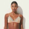 SHEER RIB LACE TRIANGLE BRALETTE SHEER RIB LACE TRIANGLE BRALETTE