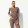 SHEER RIB LONG SLEEVE CREW NECK TOP SHEER RIB LONG SLEEVE CREW NECK TOP
