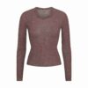 SHEER RIB LONG SLEEVE CREW NECK TOP SHEER RIB LONG SLEEVE CREW NECK TOP