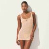 SHEER RIB MINI SLIP DRESS