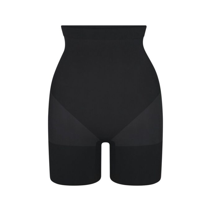 SHEER SEAMLESS HIGH-WAISTED MID THIGH SHORT