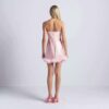 SILK FEATHER TRIM MINI DRESS SILK FEATHER TRIM MINI DRESS