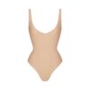 SKIMS BODY UNLINED PLUNGE THONG BODYSUIT