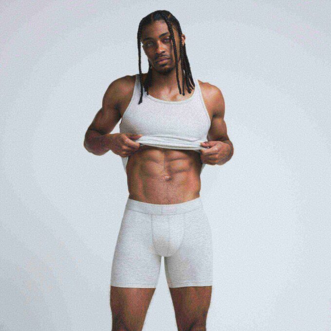 SKIMS COTTON MENS 5″ BOXER BRIEF