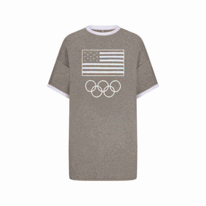 SKIMS FOR TEAM USA COTTON RIB OLYMPIC T-SHIRT MINI DRESS SKIMS FOR TEAM USA COTTON RIB OLYMPIC T-SHIRT MINI DRESS
