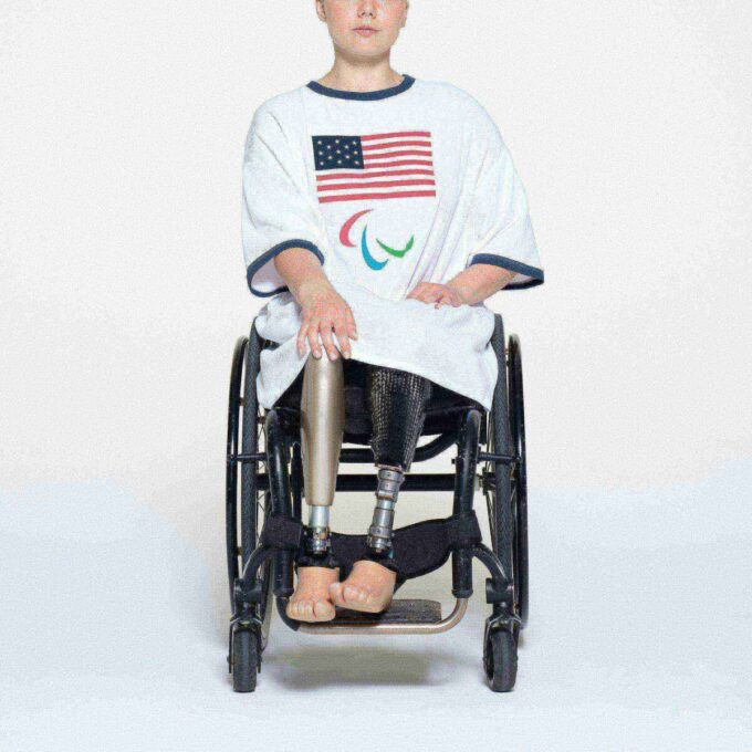 SKIMS FOR TEAM USA COTTON RIB PARALYMPIC T-SHIRT MINI DRESS