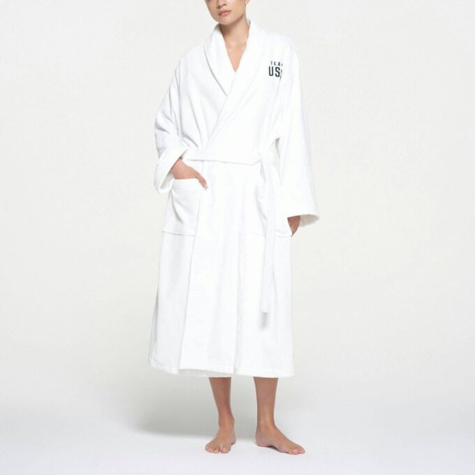 SKIMS FOR TEAM USA TERRY OLYMPIC UNISEX ROBE