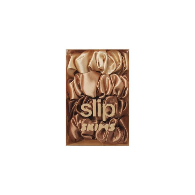 SLIP X SKIMS PURE SILK LARGE SCRUNCHIES 4-PACK SLIP X SKIMS PURE SILK LARGE SCRUNCHIES 4-PACK