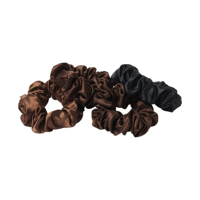 SLIP X SKIMS PURE SILK LARGE SCRUNCHIES 4-PACK SLIP X SKIMS PURE SILK LARGE SCRUNCHIES 4-PACK