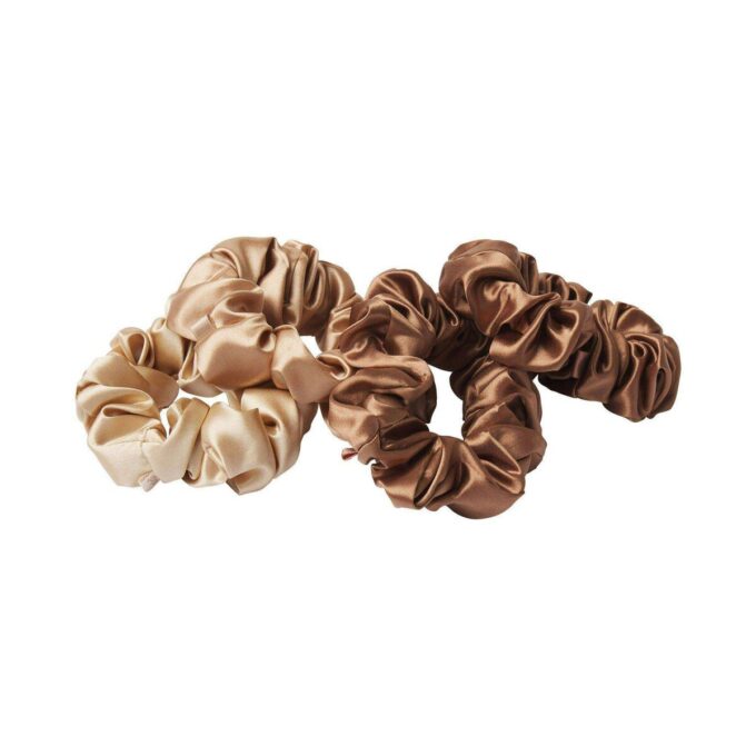 SLIP X SKIMS PURE SILK LARGE SCRUNCHIES 4-PACK SLIP X SKIMS PURE SILK LARGE SCRUNCHIES 4-PACK