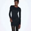 SMOOTH LAYERS CREWNECK MINI DRESS