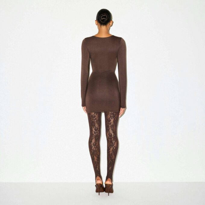 SMOOTH LAYERS CREWNECK MINI DRESS SMOOTH LAYERS CREWNECK MINI DRESS