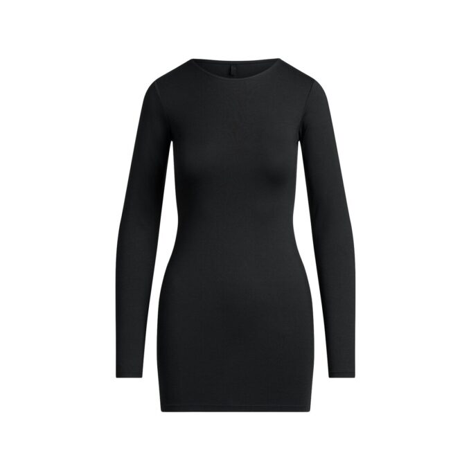 SMOOTH LAYERS CREWNECK MINI DRESS