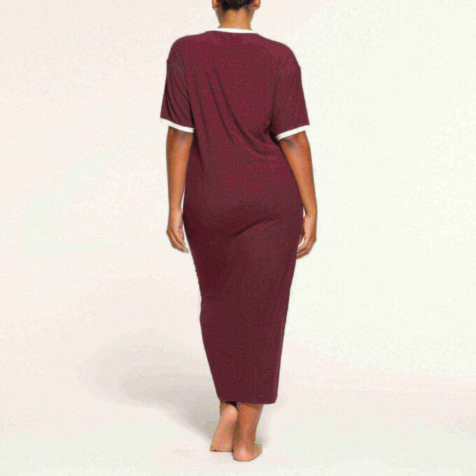 SOFT LOUNGE RINGER T-SHIRT LONG DRESS