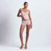 STRETCH LACE TRIANGLE CAMI AND SHORT SET STRETCH LACE TRIANGLE CAMI AND SHORT SET