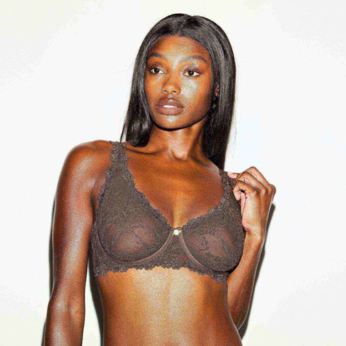 STRETCH LACE UNLINED FULL COVERAGE BRA STRETCH LACE UNLINED FULL COVERAGE BRA