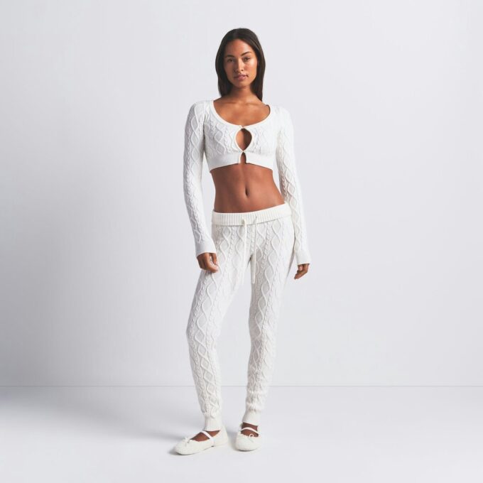 SWEATER KNIT CROPPED CARDIGAN