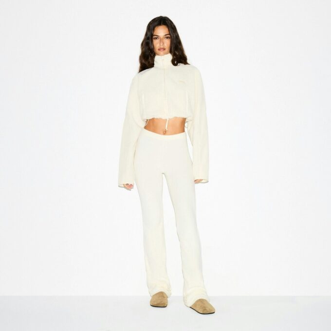 TEDDY FUNNEL NECK CROPPED JACKET