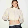 TEDDY FUNNEL NECK CROPPED JACKET