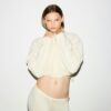 TEDDY FUNNEL NECK CROPPED JACKET