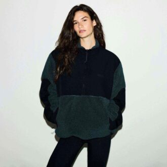 TEDDY OVERSIZED HALF ZIP UP PULLOVER TEDDY OVERSIZED HALF ZIP UP PULLOVER
