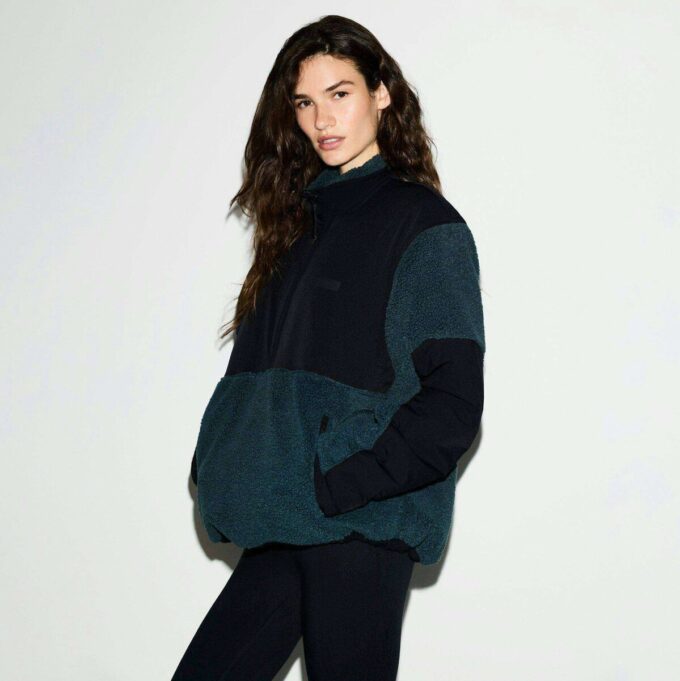 TEDDY OVERSIZED HALF ZIP UP PULLOVER