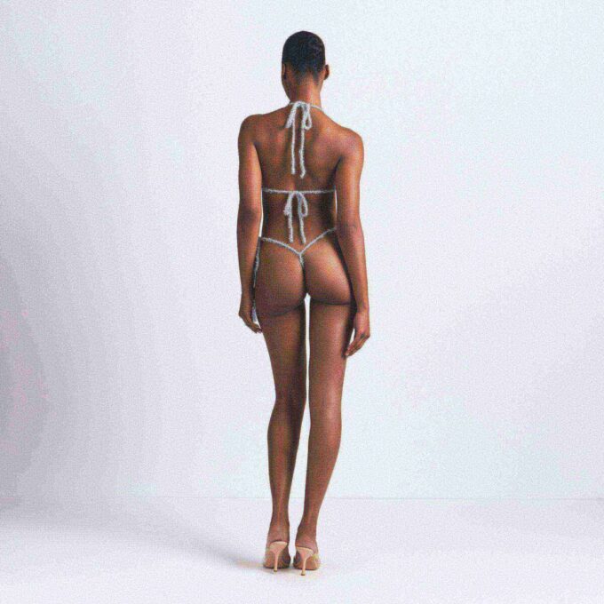 TINSEL BRALETTE AND THONG SET