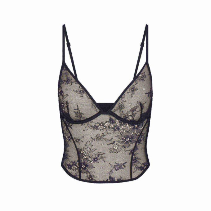 ULTRA FINE LACE PLUNGE CORSET