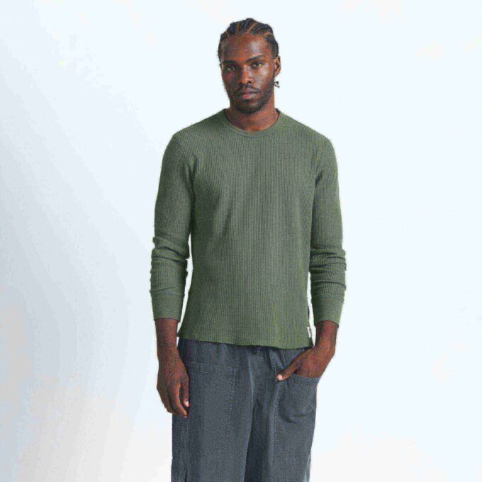 WAFFLE MENS LONG SLEEVE TOP