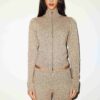 WOOL CASHMERE ZIP UP MOCK NECK SWEATER WOOL CASHMERE ZIP UP MOCK NECK SWEATER