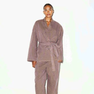 WOVEN LOUNGE OVERSIZED WRAP TOP WOVEN LOUNGE OVERSIZED WRAP TOP