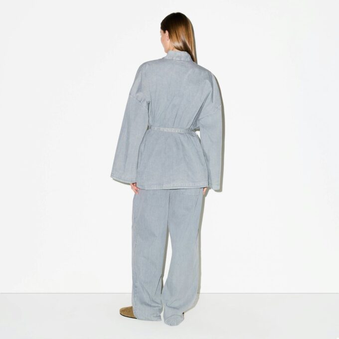 WOVEN LOUNGE OVERSIZED WRAP TOP WOVEN LOUNGE OVERSIZED WRAP TOP