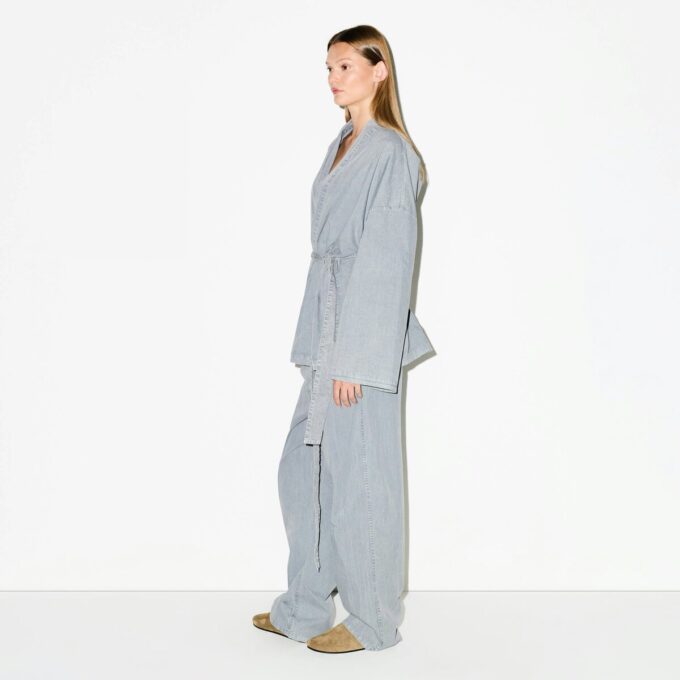 WOVEN LOUNGE OVERSIZED WRAP TOP WOVEN LOUNGE OVERSIZED WRAP TOP