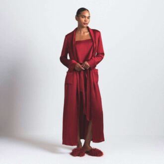 WOVEN SHINE LONG ROBE